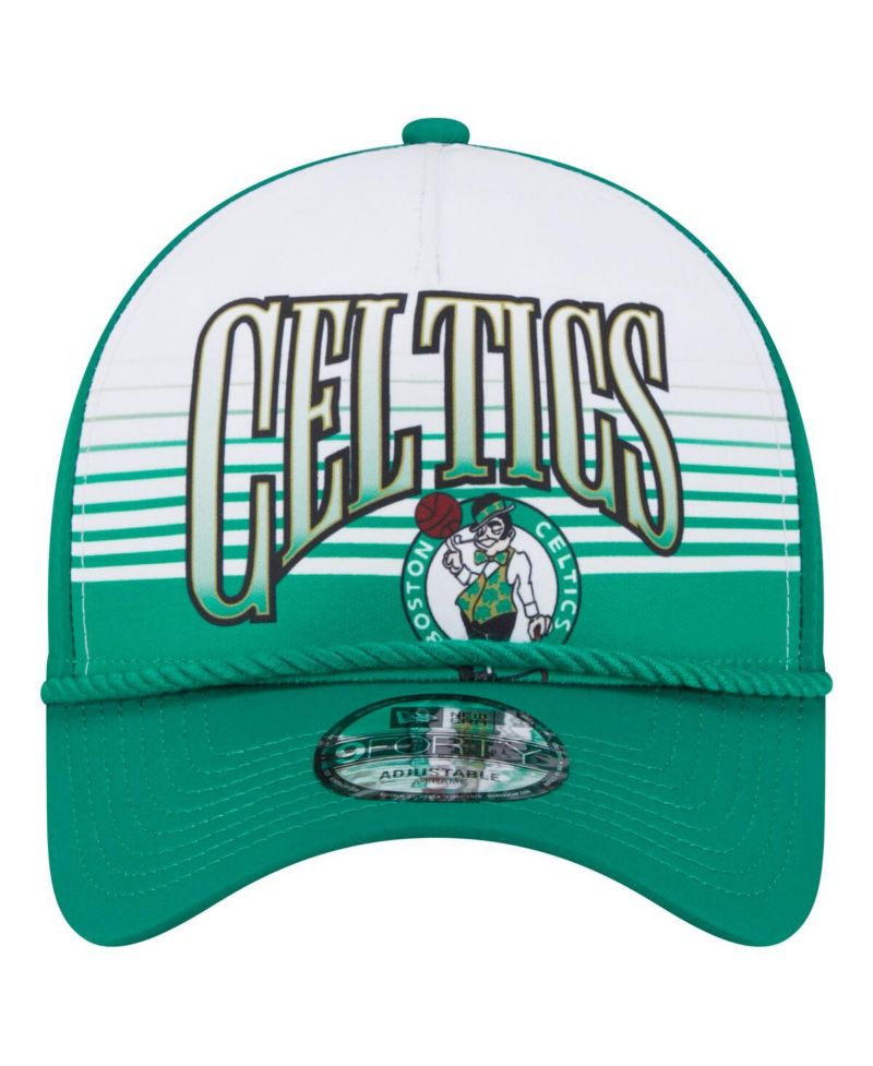 Men's Kelly Green Boston Celtics Throwback Gradient A-Frame 9FORTY Adjustable Hat