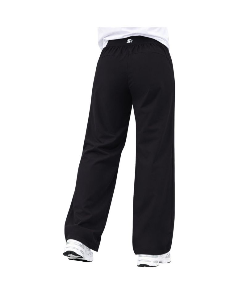 Women's Black Las Vegas Raiders Athleisure Wide-Leg Trousers