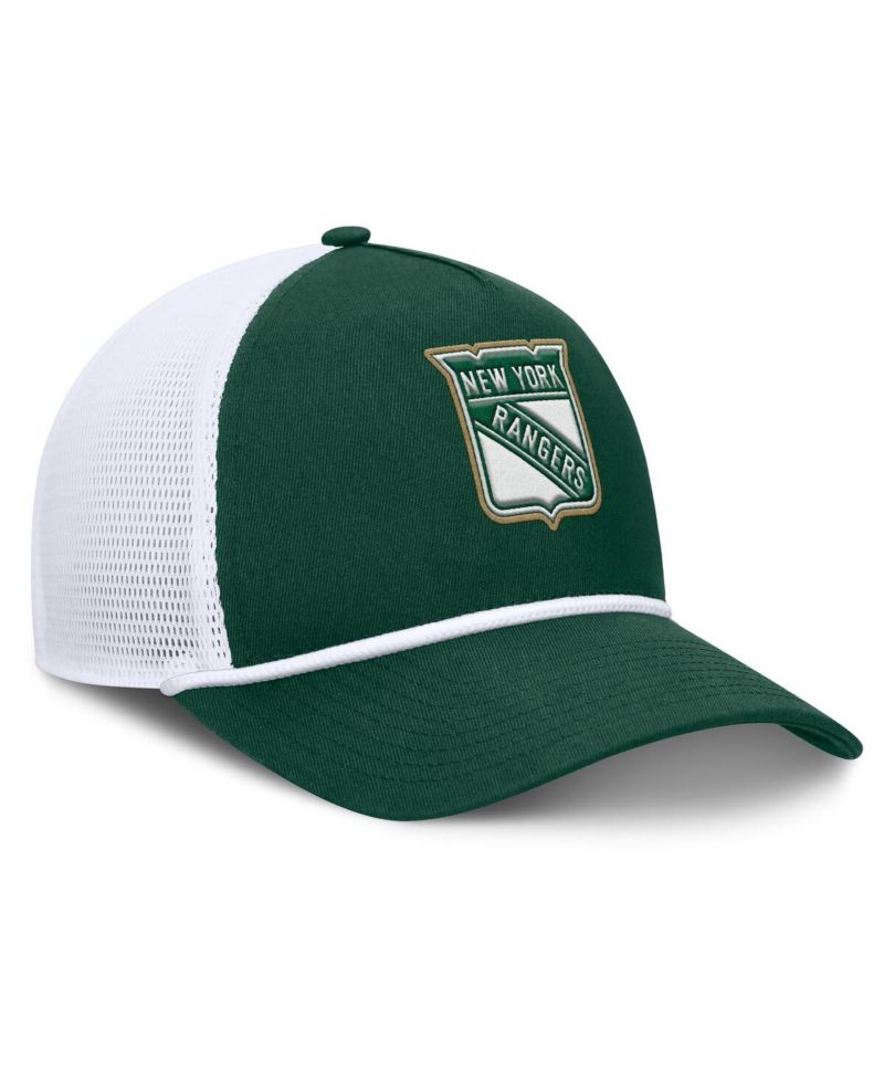 Men's Green/White New York Rangers Bermuda A-Frame Adjustable Hat