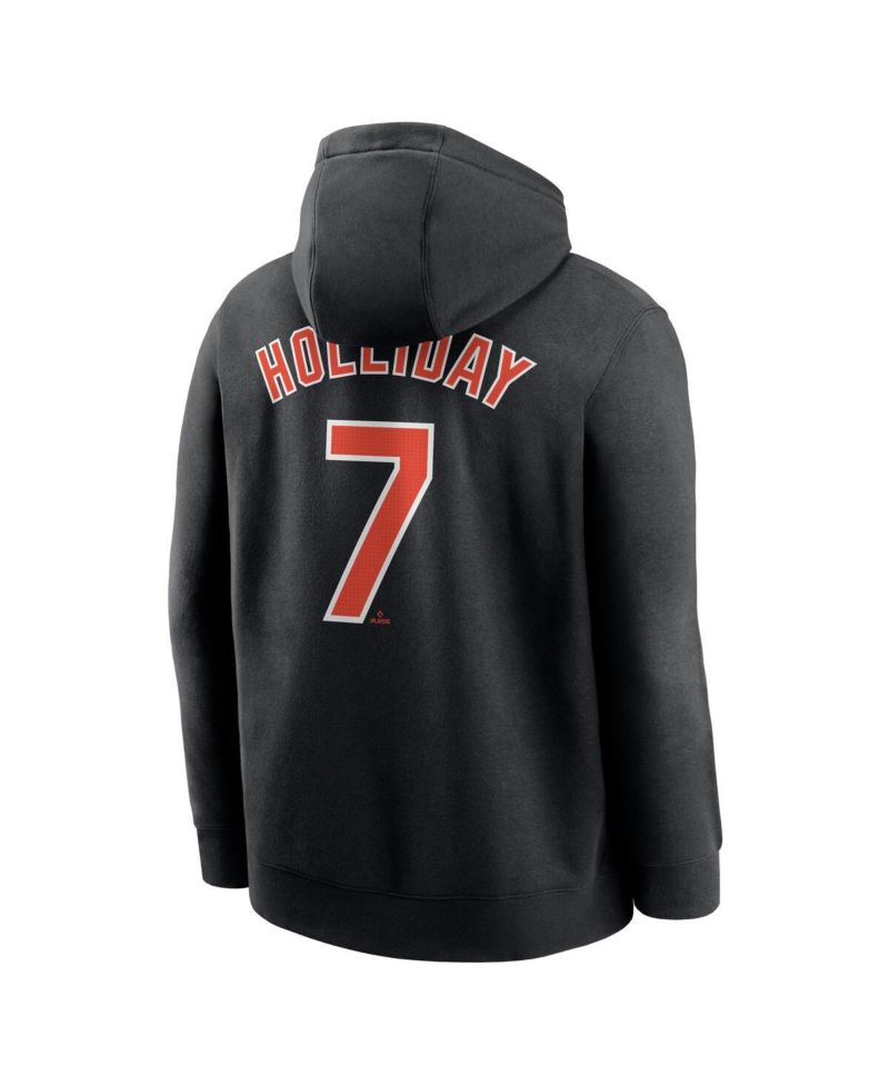 Men's Jackson Holliday Black Baltimore Orioles Player Name & Number Club Fleece Pullover Hoodie