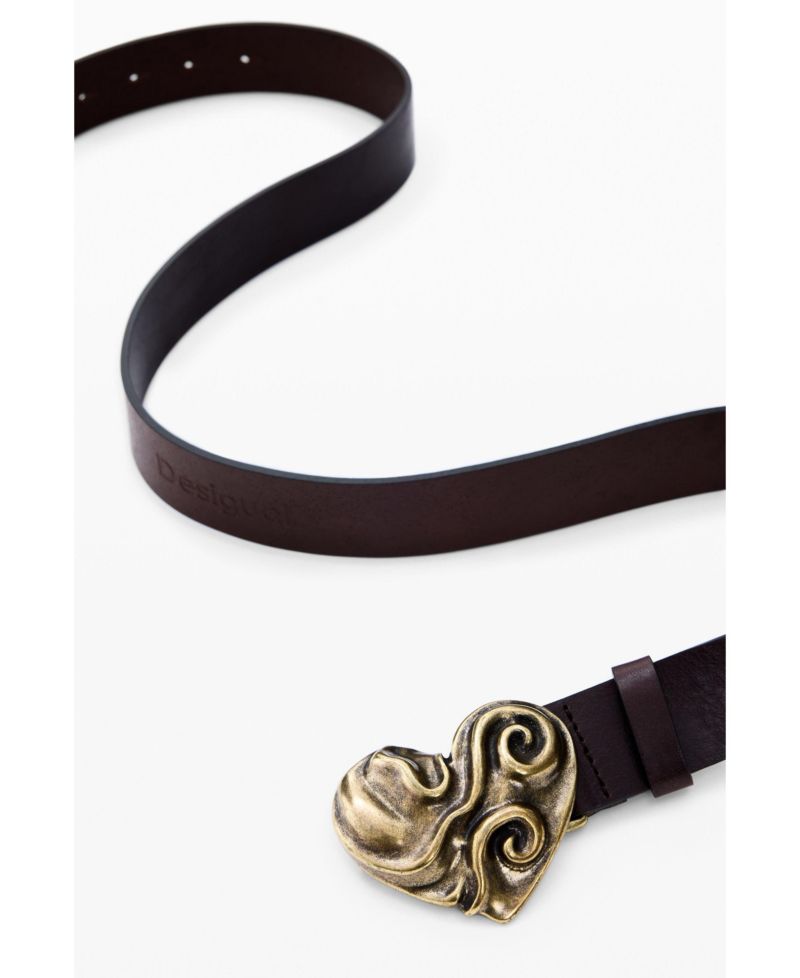 Women's Leather Heart Belt