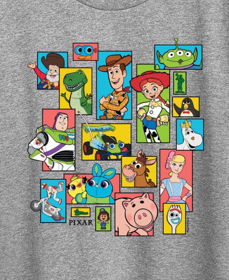 Plus Size Toy Story Grid Short-Sleeve Graphic T-Shirt