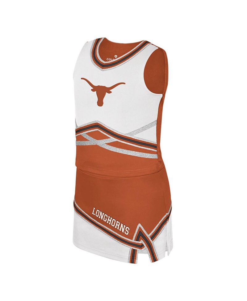 Big Girls 2-Piece Texas Orange Texas Longhorns Lollipop Park Cheer Set