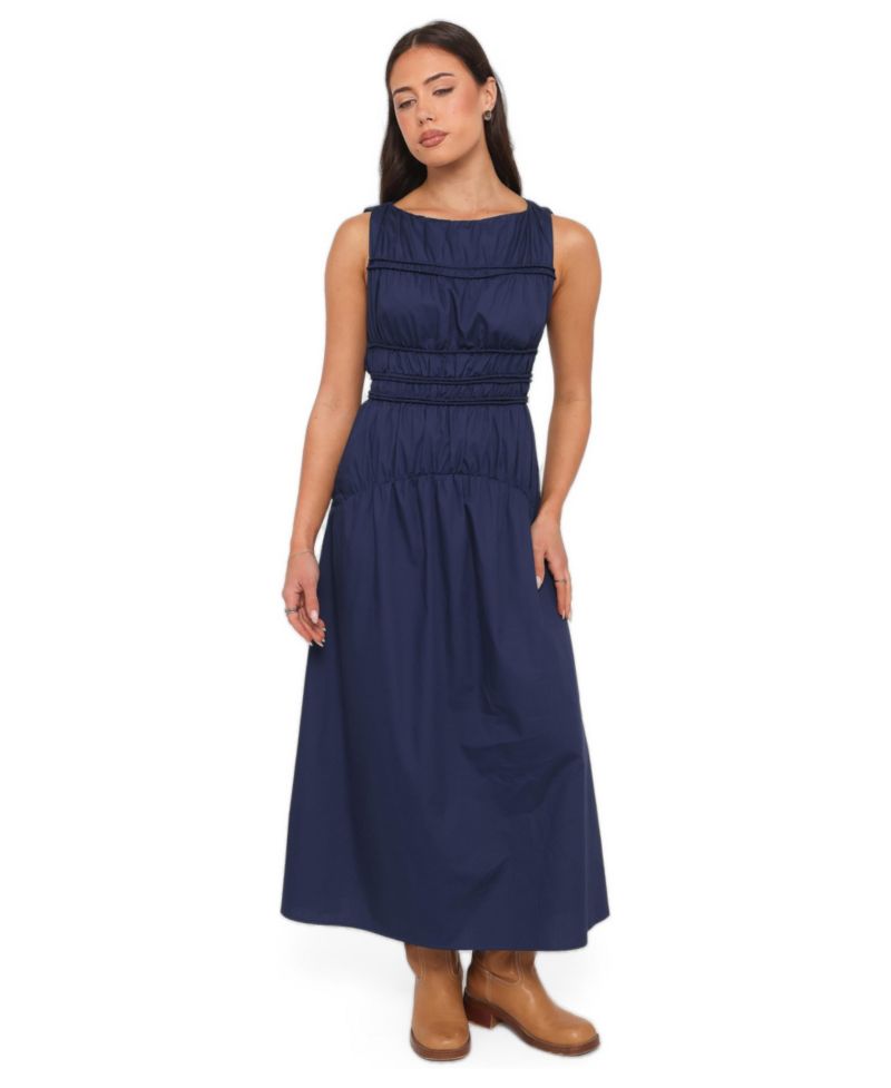 Women's Fern Boat-Neck A-Line Midi Dress