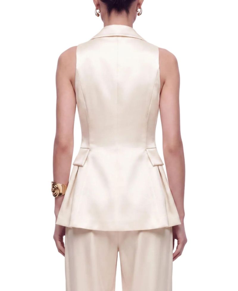 Women's Single Button Peak Lapel Vest
