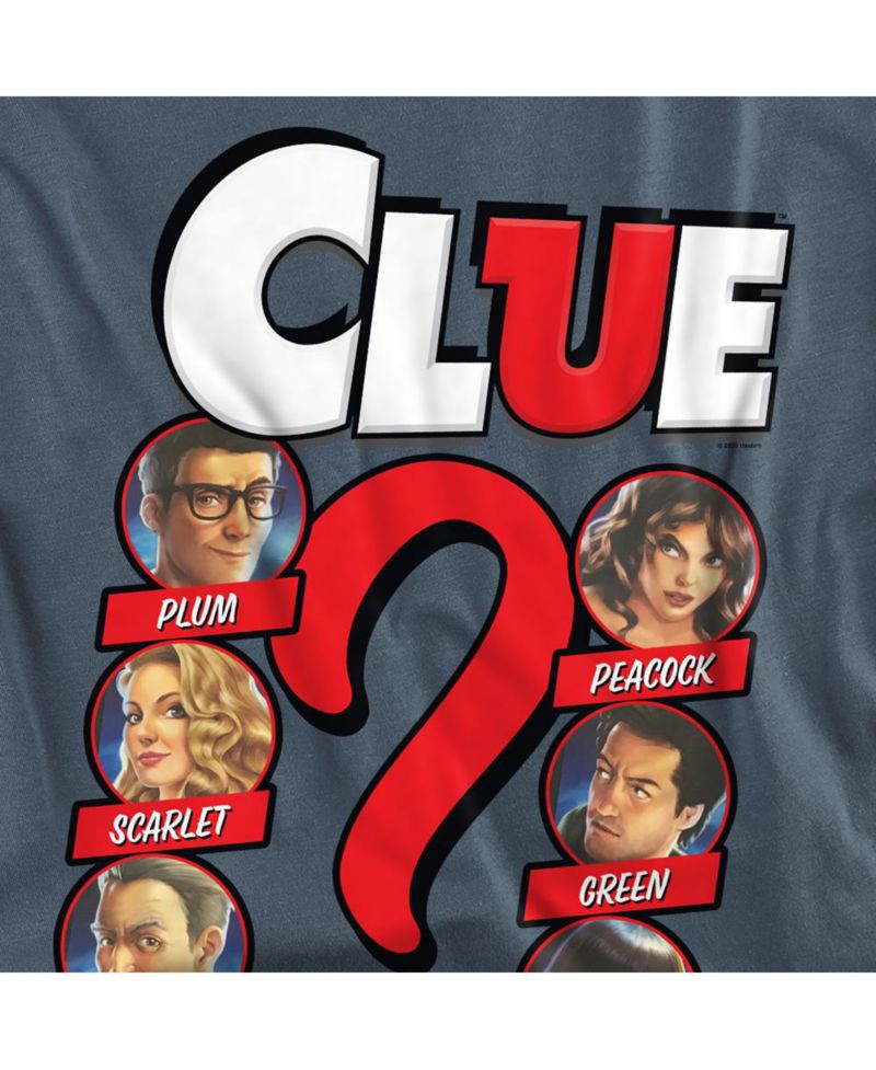 Big & Tall Clue Modern Logo and Characters T Shirt