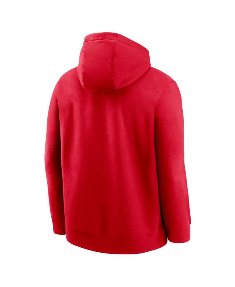 Men's Scarlet Ohio State Buckeyes Old English Fleece Pullover Hoodie