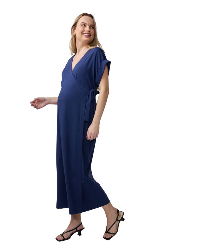 Maternity Ingrid + Isabel Short Sleeve Wrap Knit Dress
