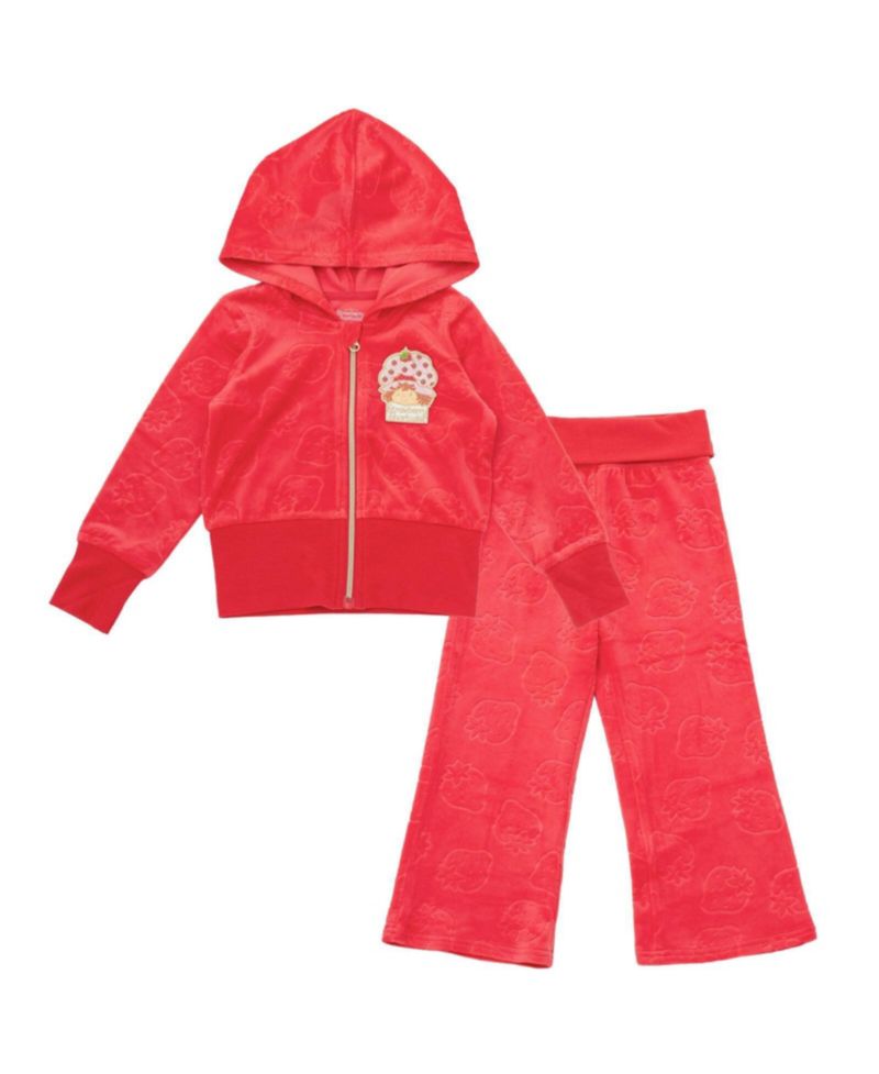 Little Girls (5-12) Velour Hoodie and Pants Set