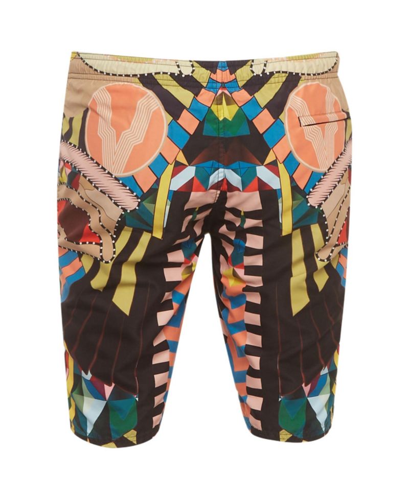 Men's Abstract Print Nylon Swim Shorts