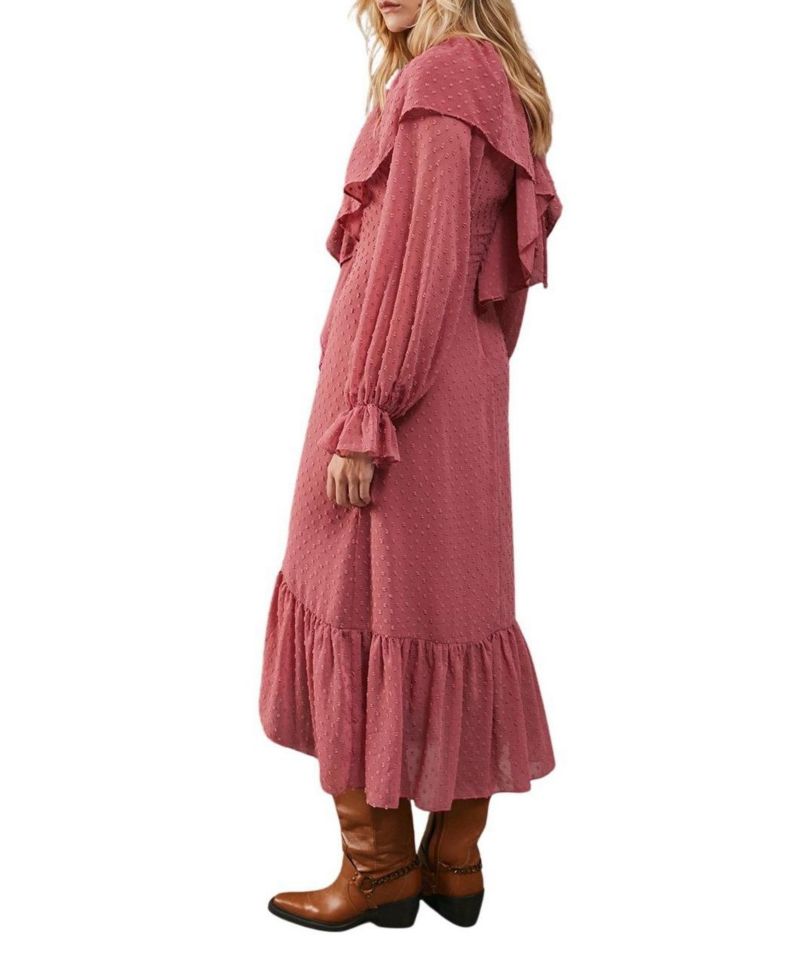 Women's Dobby Chiffon Midi Dress