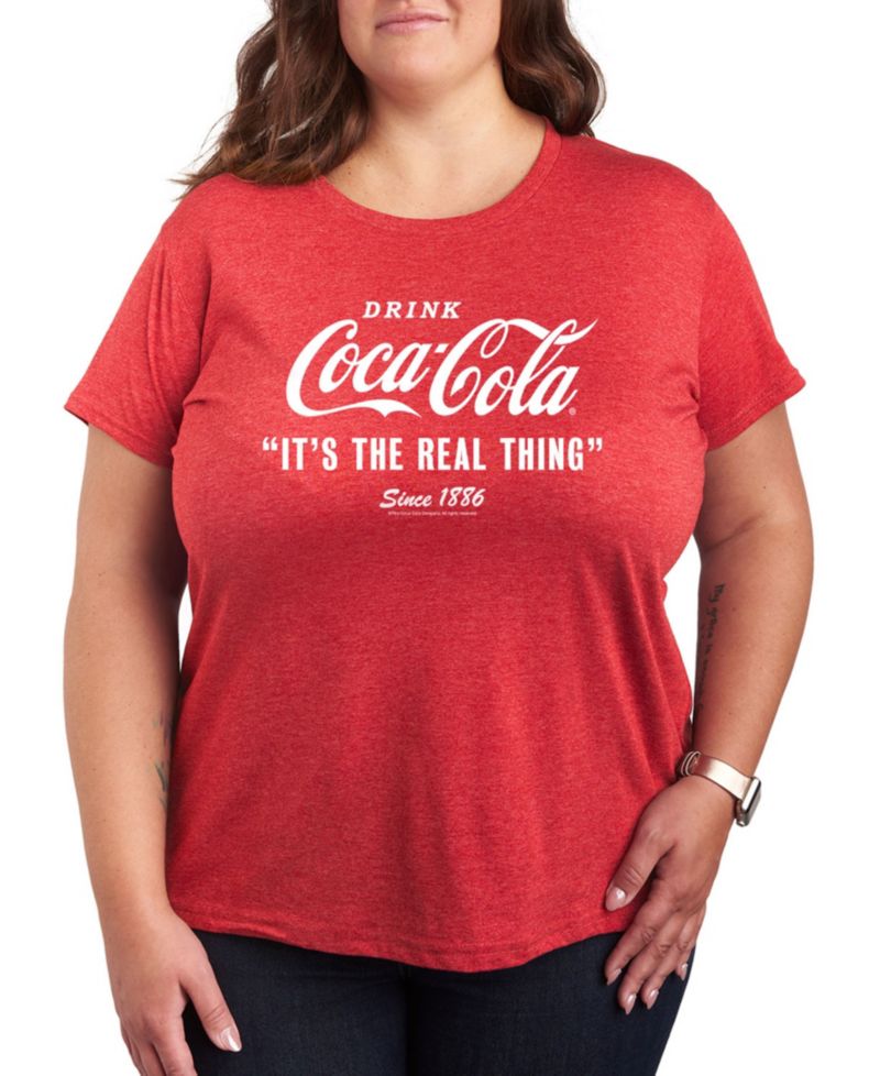 Plus Size Coca-Cola The Real Thing Graphic T-Shirt