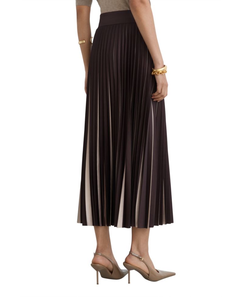 Women's Serena Two-Tone Pleated Midi Skirt