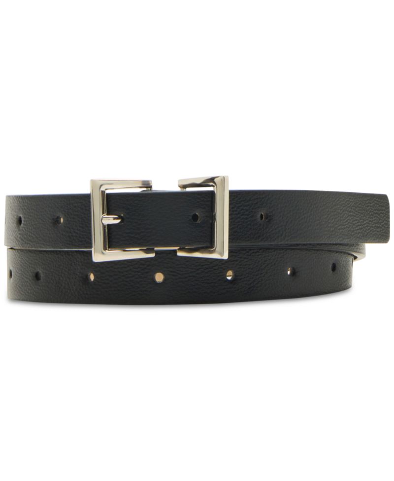 Textured Faux-Leather Belts, Set of 3