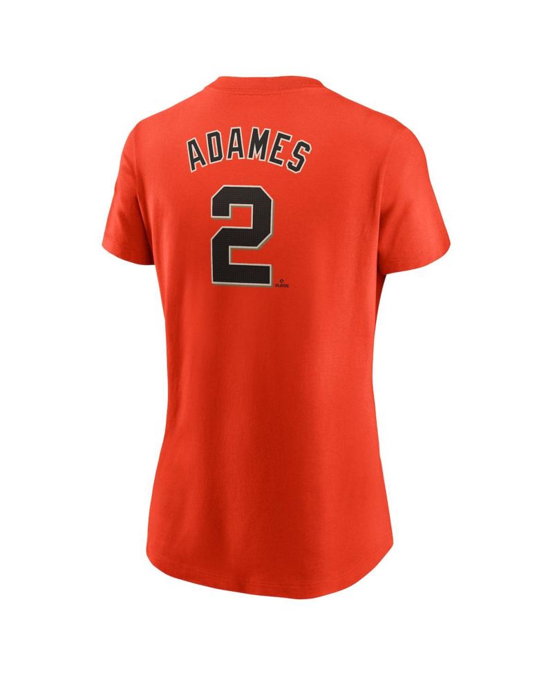 Women's Willy Adames Orange San Francisco Giants Fuse Name & Number T-Shirt
