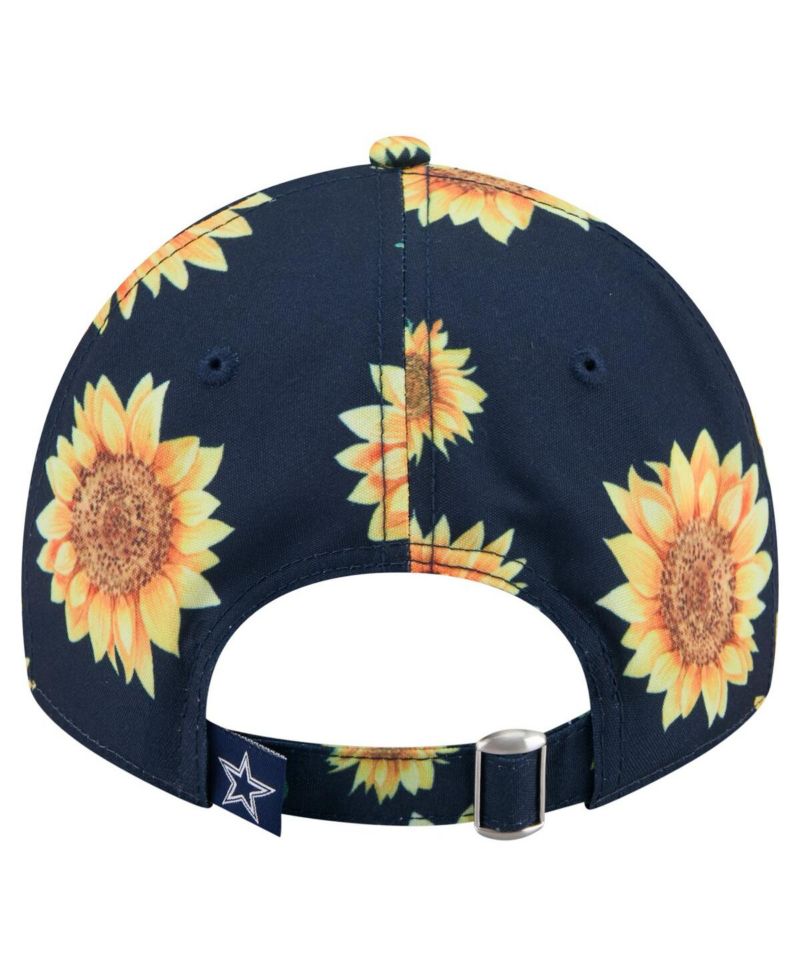 Women's Navy Dallas Cowboys Adventure Sunflower 9TWENTY Adjustable Hat