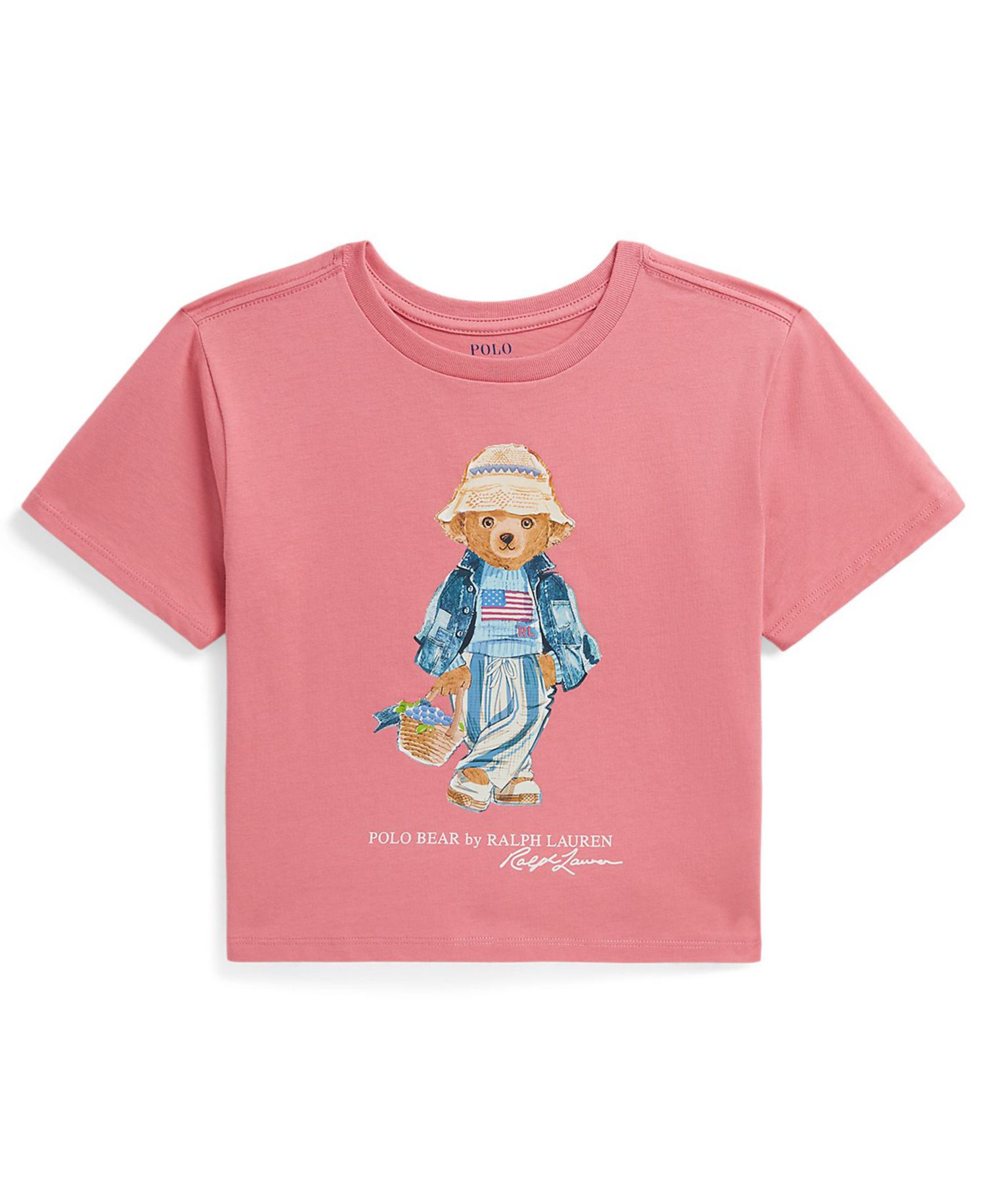 Футболка свободного кроя из джерси Polo Bear с круглым вырезом для девочек 7-16 лет