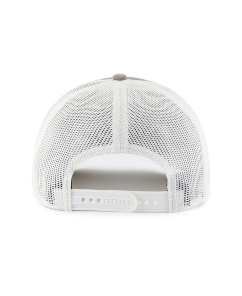 Men's Gray/White Atlanta Braves Tide Sweep Rope Trucker Adjustable Hat