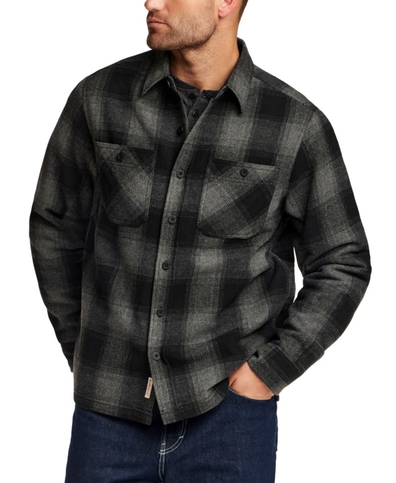 Men's Faux Wool Shirt Jacket