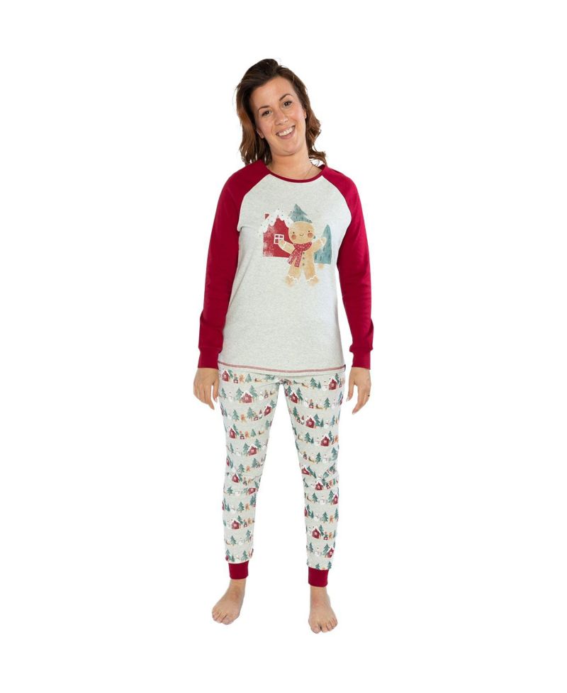Women's Two Piece Christmas Pajama Set Holiday Print