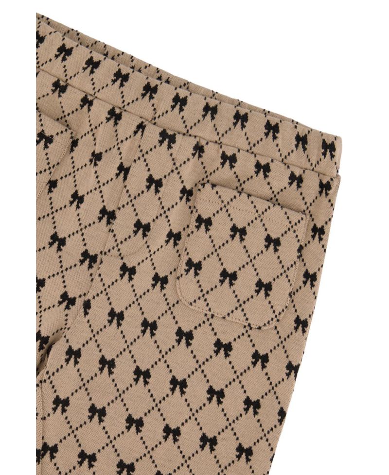 Big Girls (6-14) Treggings Bow Tie Print
