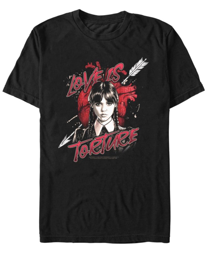 Men's Wednesday Addams Love is Torture Short Sleeve T-Shirt