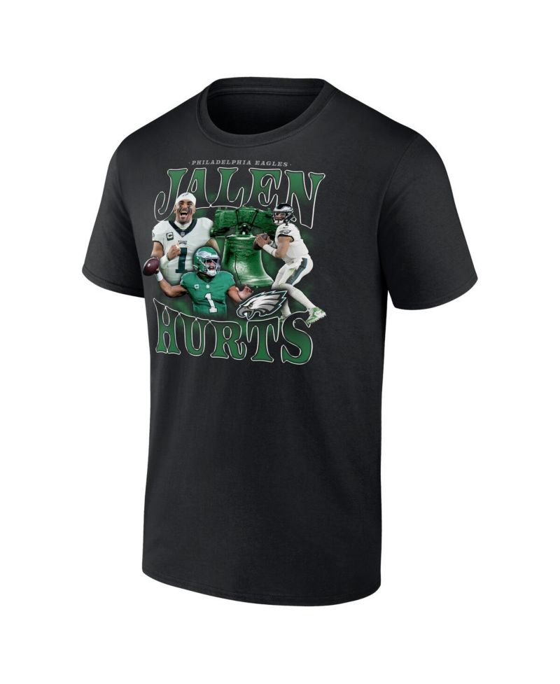 Men's Jalen Hurts Black Philadelphia Eagles Notorious Player Graphic T-Shirt