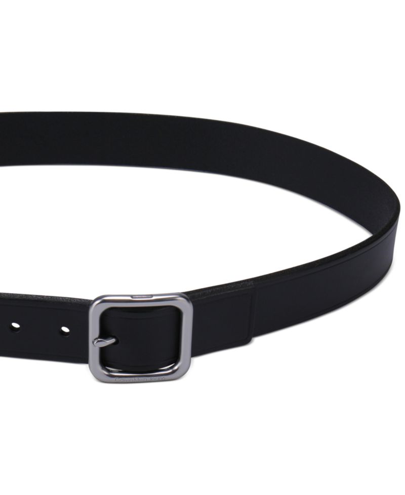 Women’s Square Center Bar Buckle Casual Leather Belt