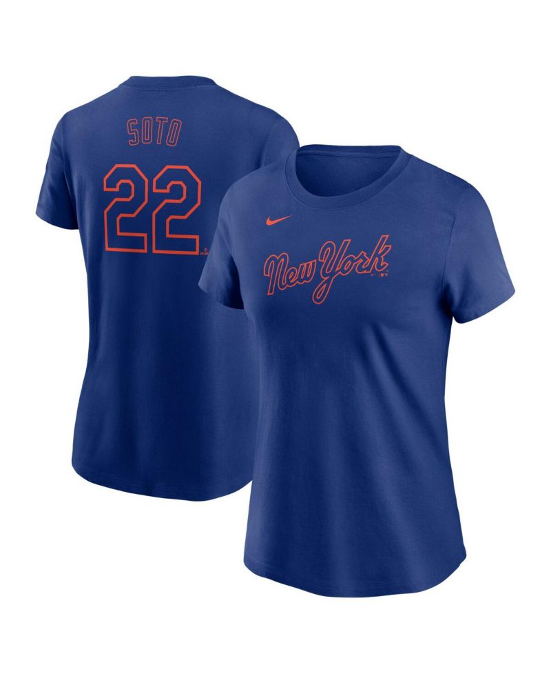 Women's Juan Soto Royal New York Mets Fuse Name & Number T-Shirt