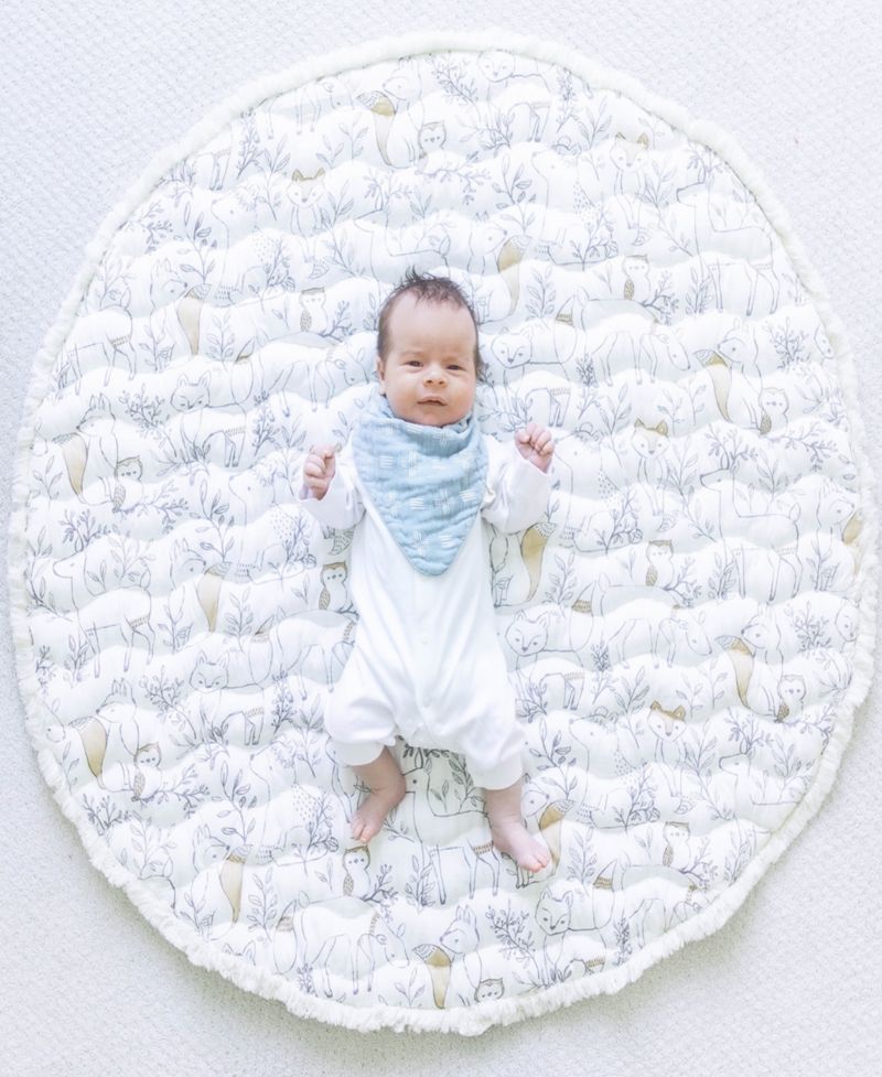 Baby Boys or Baby Girls Ezra Quilted Playmat Woodland