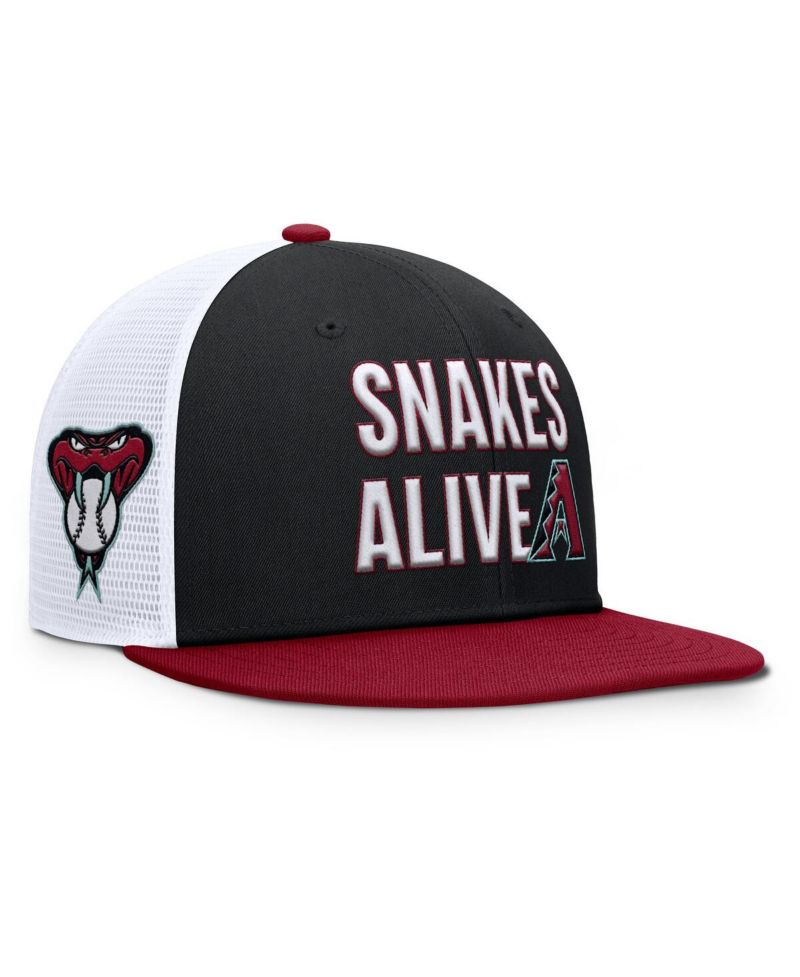 Men's Black/Crimson Arizona Diamondbacks Pro Trucker Snapback Hat