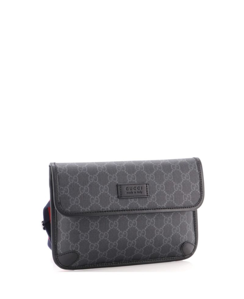 Web Flap Belt Bag GG Coated Canvas