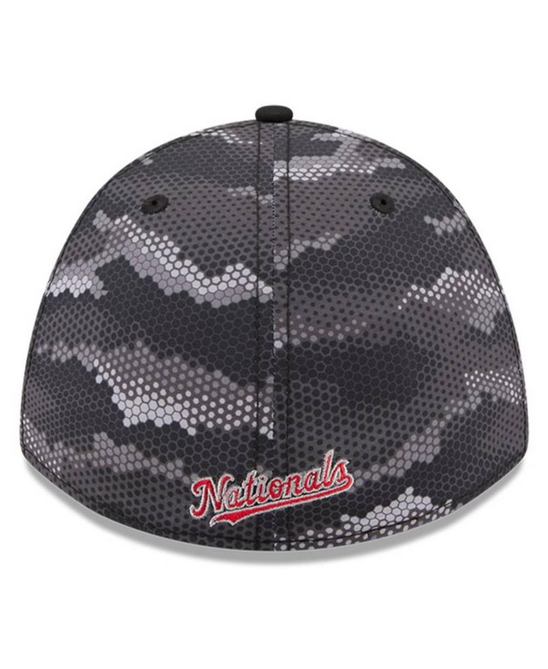Men's Black Washington Nationals Camo 39THIRTY A-Frame Flex Hat