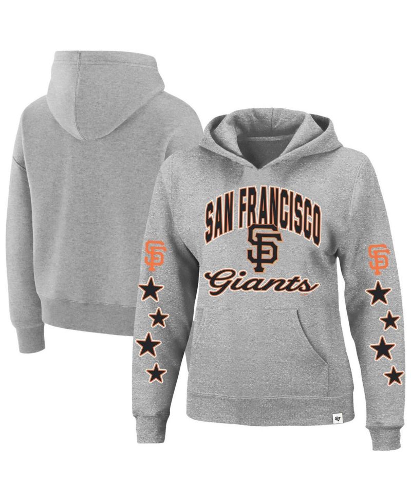 Women's Heather Gray San Francisco Giants Plus Size Starry Eye Hoodie