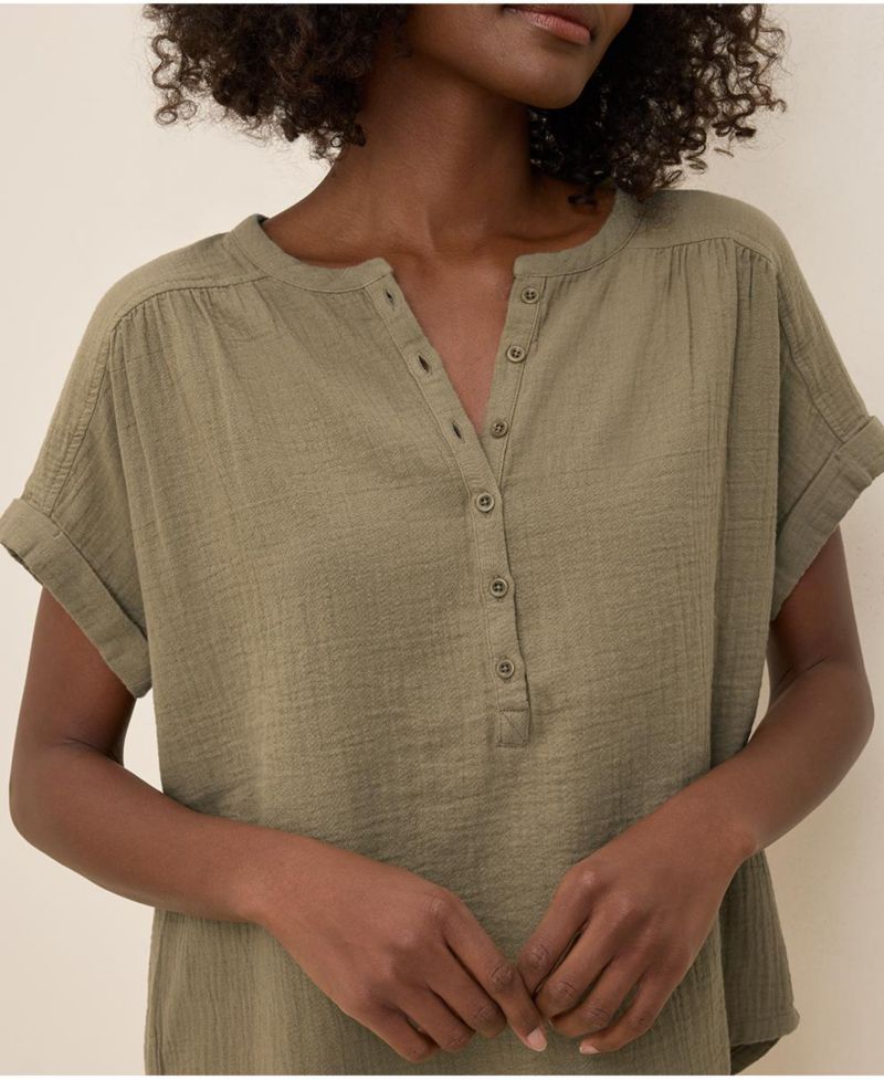Women's Organic Cotton Coastal Double Gauze Popover