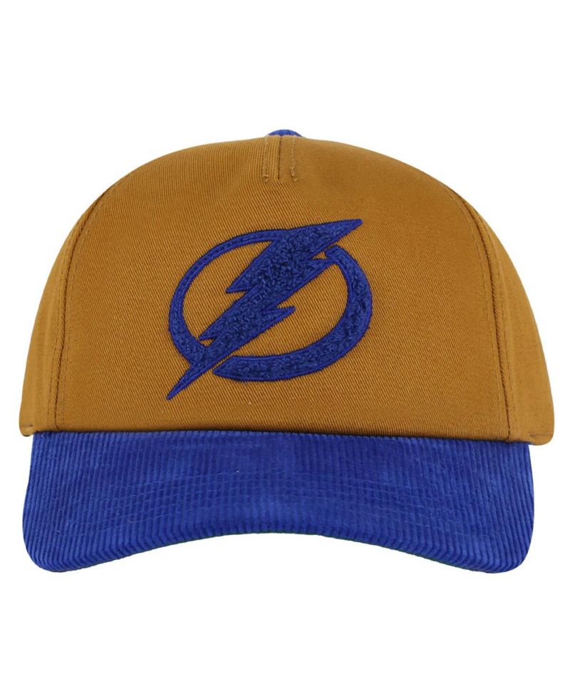 Men's Tan/Blue Tampa Bay Lightning Burnett Adjustable Hat