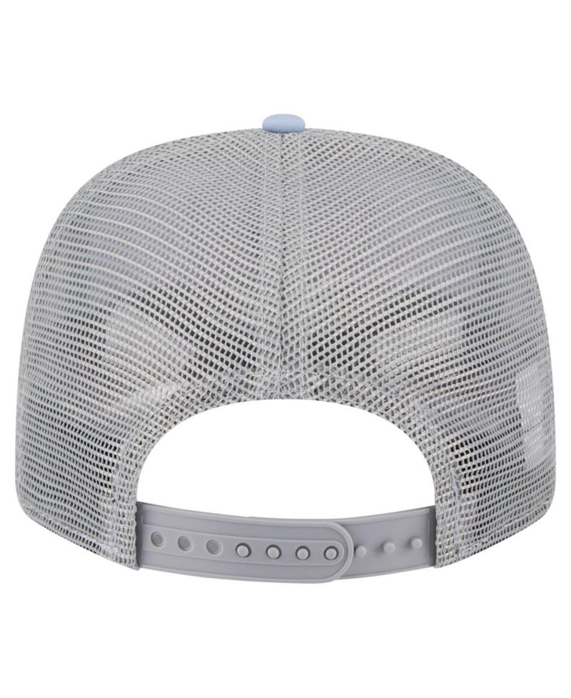 Men's Light Blue/Gray Brooklyn Nets Adventure Aloha Pattern 9SEVENTY Stretch-Snap Hat