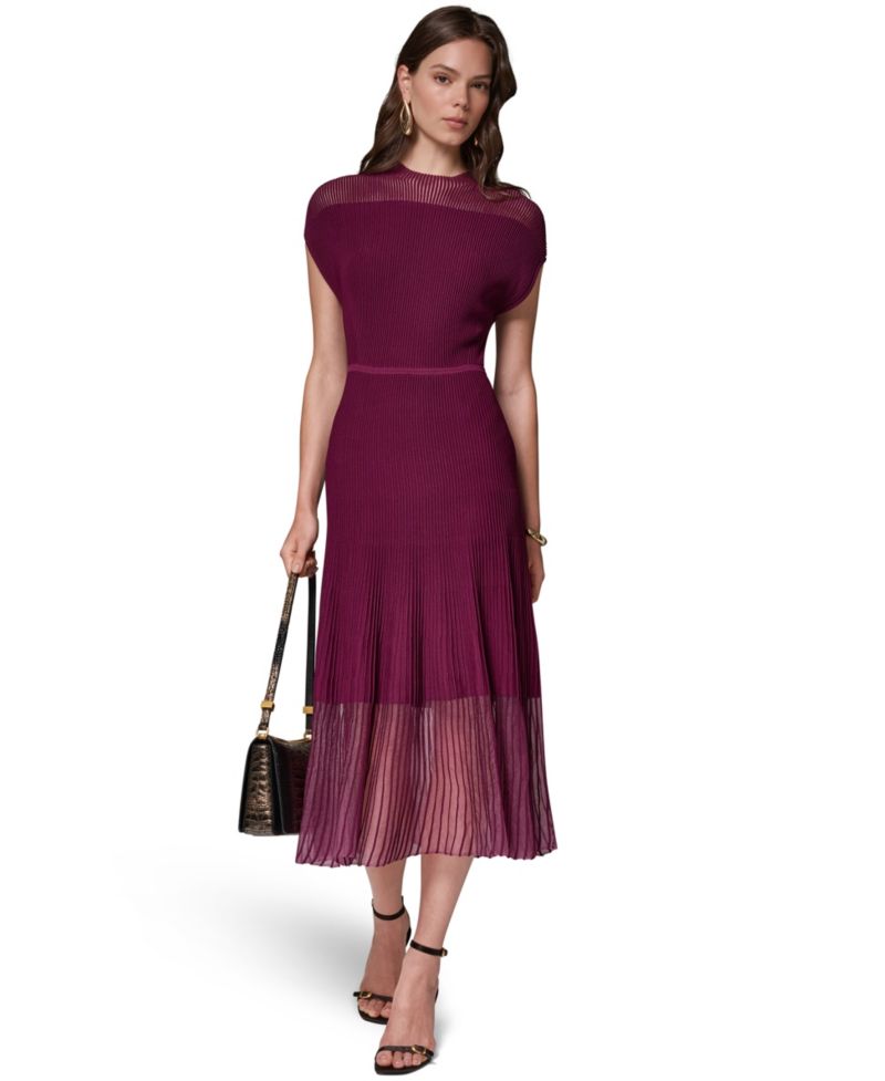 Women's Mock Neck Midi Dress