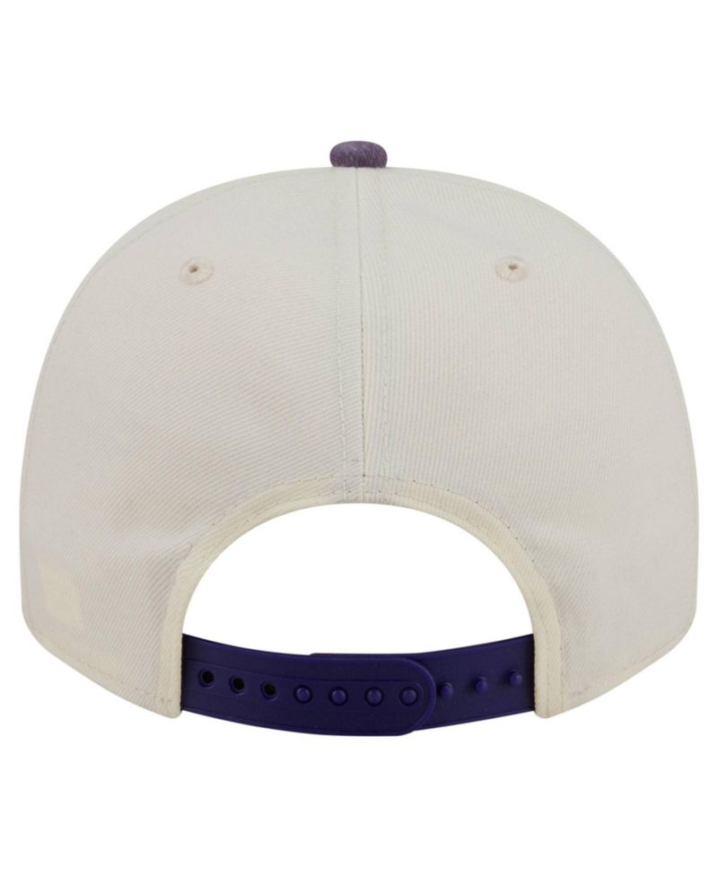 Men's Cream/Purple Minnesota Vikings Washed A-Frame 9FIFTY Snapback Hat