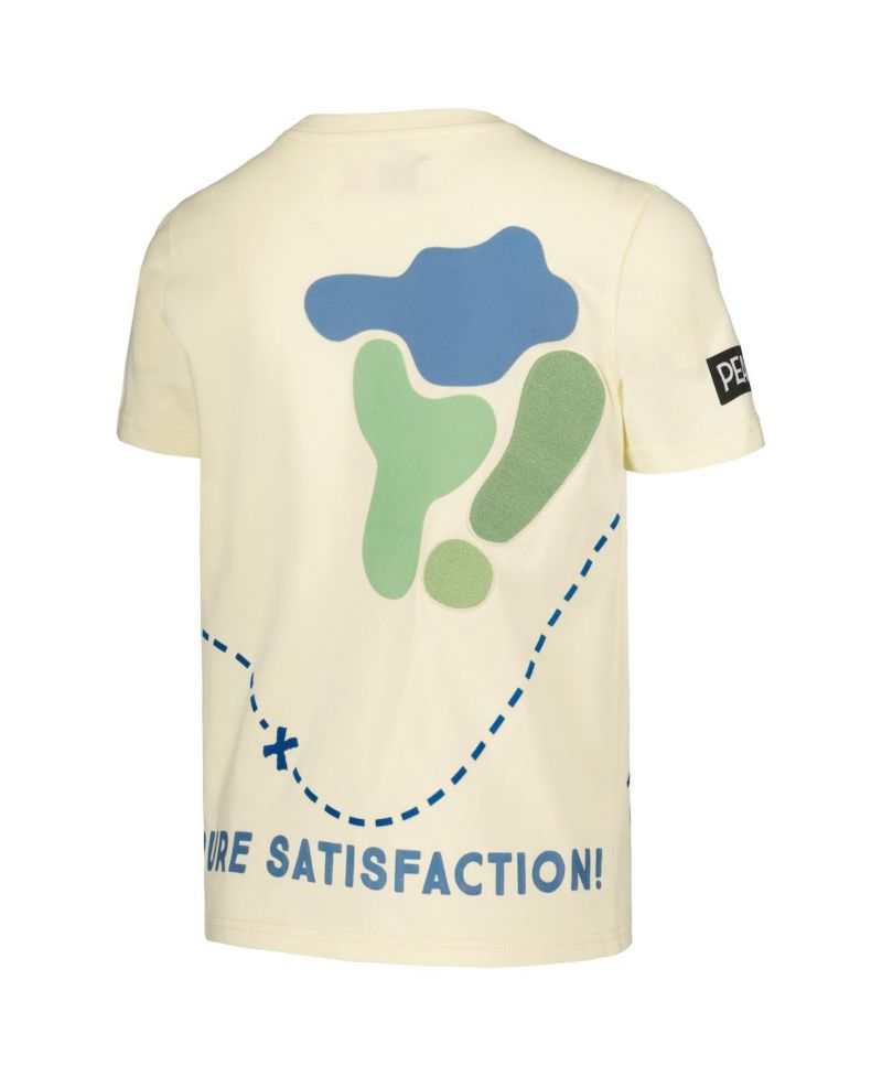 Big Boys and Girls Cream Peanuts Snoopy Map T-Shirt