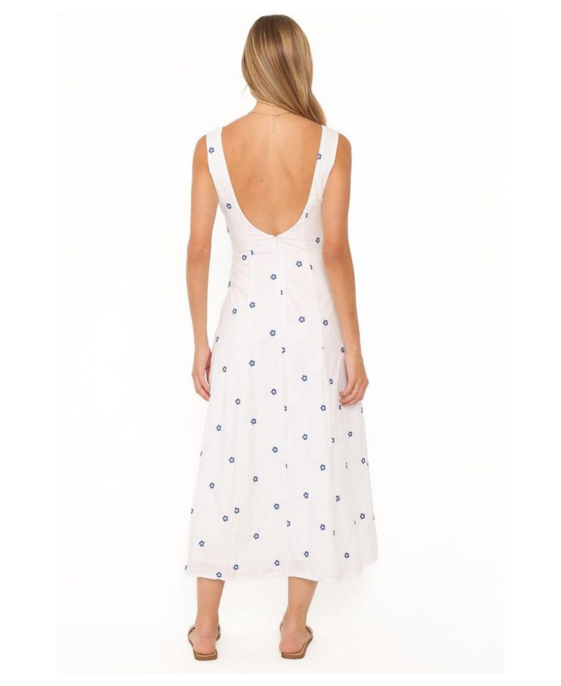 Women's Luellen V-Neck Sleeveless Floral-Print Midi Dress