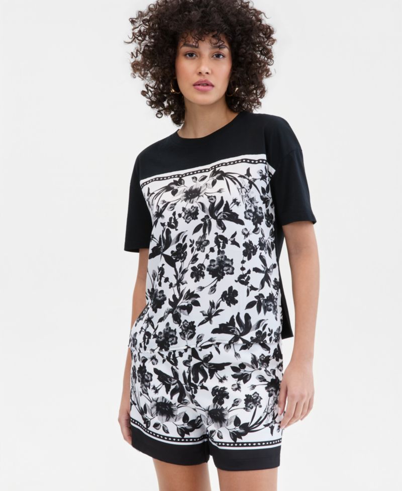 Petite Printed Crewneck T-Shirt