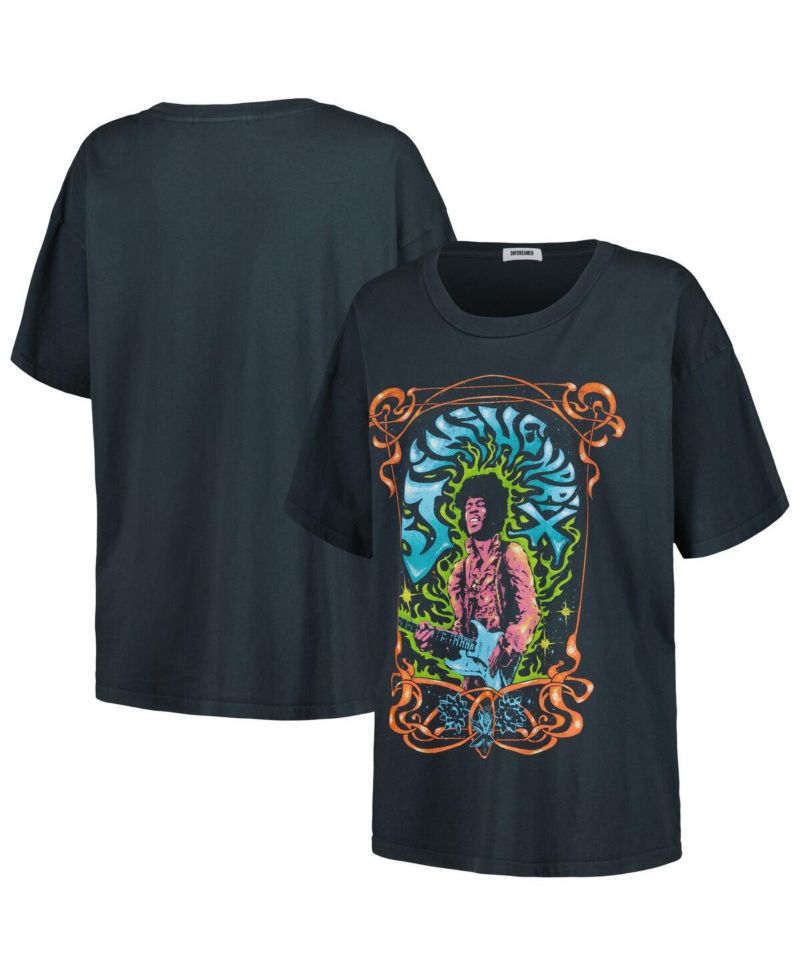 Women's Charcoal Jimi Hendrix Psychedelic Nouveau T-Shirt
