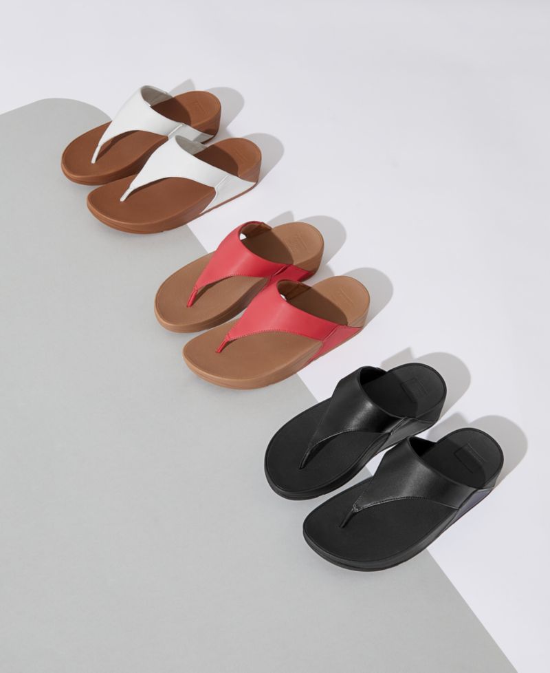 Lulu Leather Toe-Thongs Casual Sandals