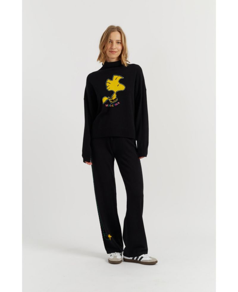 Women's Wool-Cashmere Woodstock Roll Neck Sweater