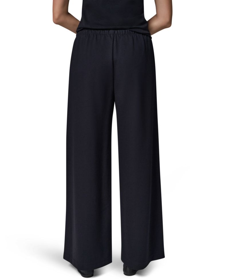 Women's Double-Knit Mid Rise Wide Leg Pull-On Pants