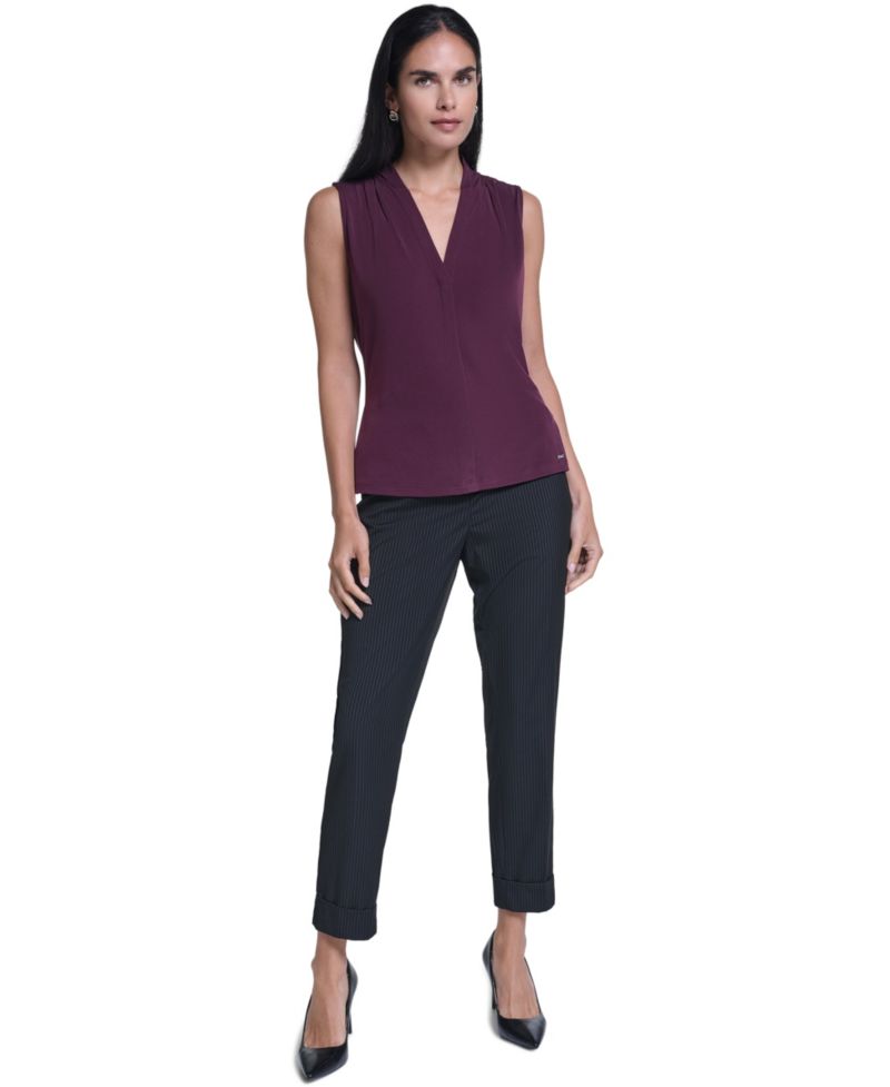 Women's Sleeveless V-Neck Blouse