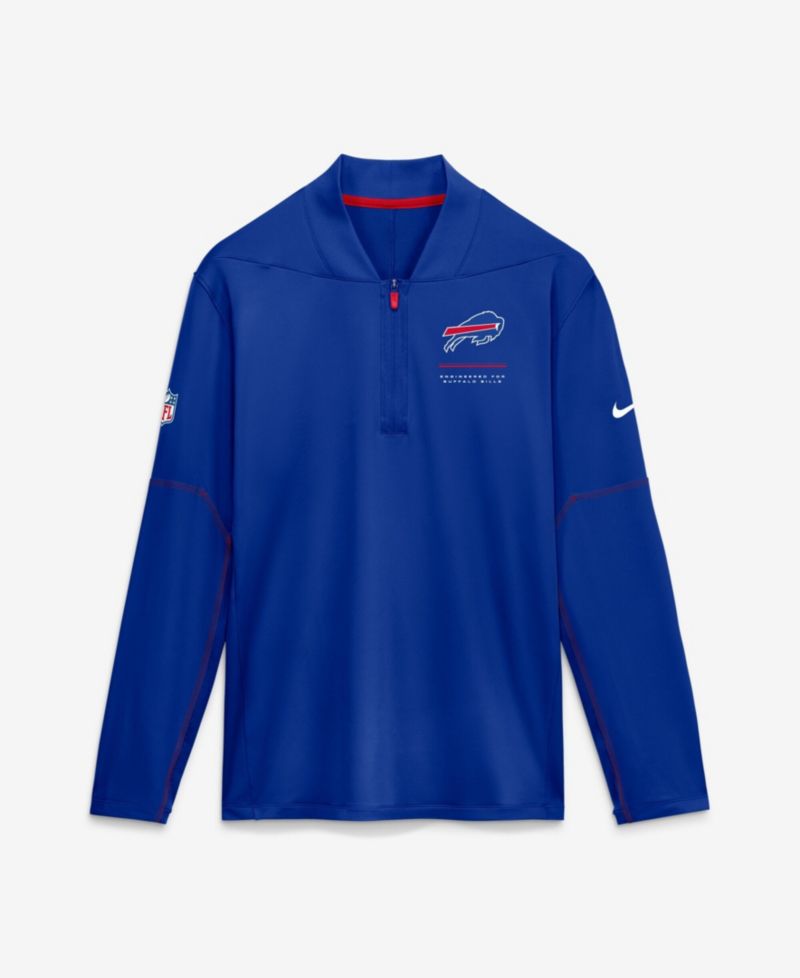 Men's Royal Buffalo Bills Sideline Logo Glory Midweight Dri-FIT Half-Zip Pullover