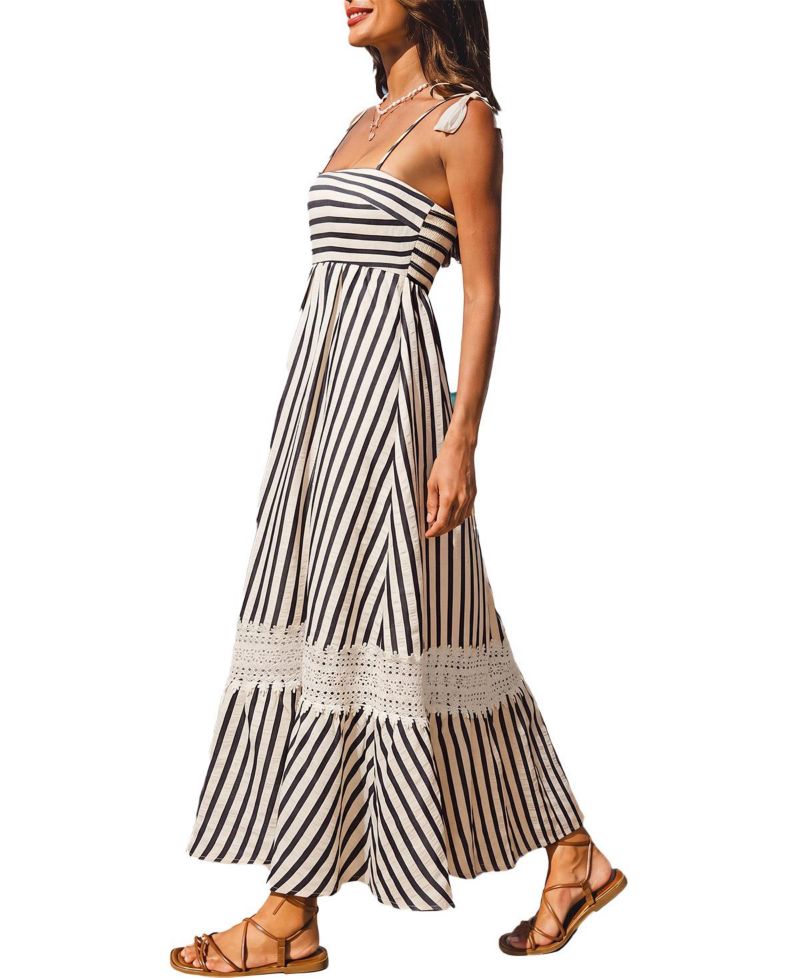 Women's Champagne Dreams Striped Maxi Beach Dress