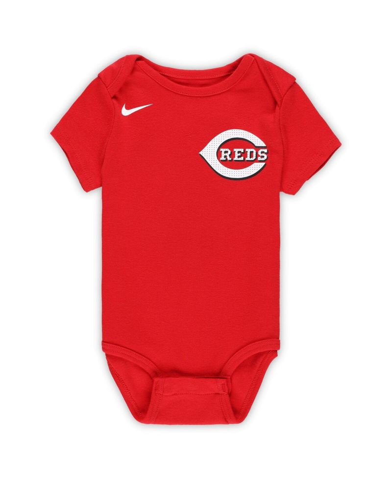Baby Elly De La Cruz Red Cincinnati Reds Fuse Name & Number Bodysuit
